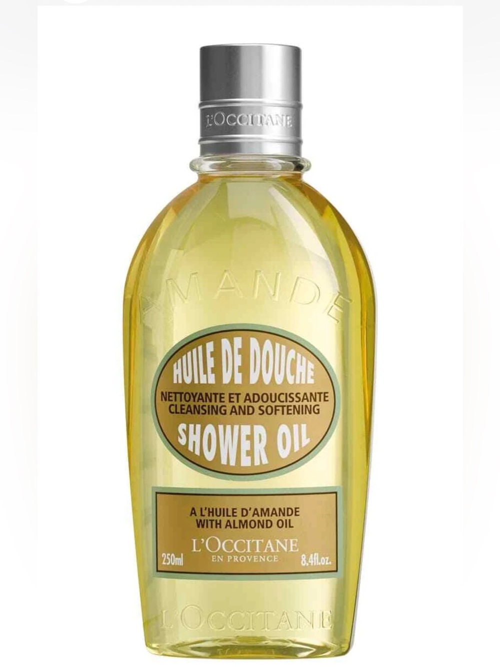L'Occitane En Provence AMANDE Shower Oil Almond Cleansing & Softening 8.4
